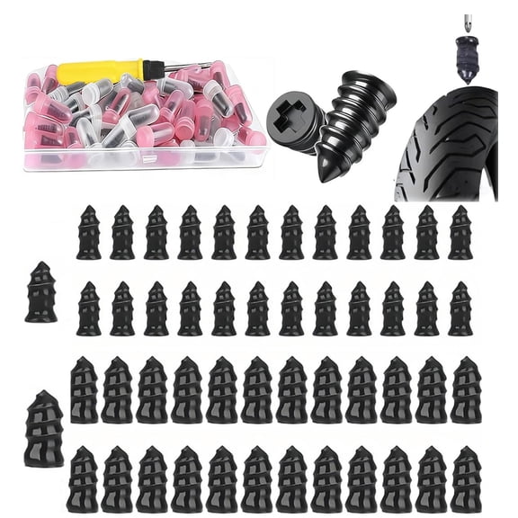 Tire Repair Screw Plugs, Tire Repair Rubber Nails Kit, 50pcs for Car Truck ATV Tyre Puncture Repair