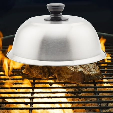 Basting Steaming Cover, Round Pot Lids Cover, Griddle with Handle, Grill Accessory, grill domes Cover, Burger Cover for Sandwiches, Steaks Burgers 22cm