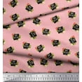 thumbnail image 3 of Soimoi Pink Poly Georgette Fabric Floral & Be You Text Print Fabric by The Yard 42 Inch Wide, 3 of 3