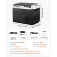 thumbnail image 3 of VEVOR 12 Volt Car Refrigerator, 31.7QT/30L Car Fridge, Portable Electric Cooler with -4℉~68℉ Adjustable Temperature, 12/24V DC and 100- 240V AC Compressor Freezer for Outdoor, Camping, Travel, RV, 3 of 9