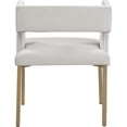 thumbnail image 3 of Meridian Furniture Caleb Cream Velvet Dining Chairs, Cream (Set of 2), 3 of 5