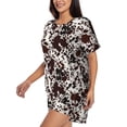 thumbnail image 2 of Lsque Cow Skin Women's Short-Sleeved Pajama Set - 2 Piece Soft and Lightweight Sleepwear Set-Small, 2 of 9