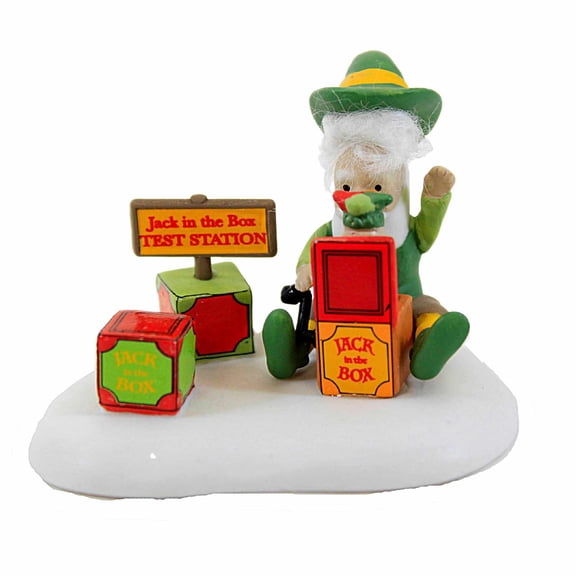 Department 56 Villages This One Passes Qc - One Accessory 1.75 Inch, Porcelain - Santa Jack In A Box 6011412