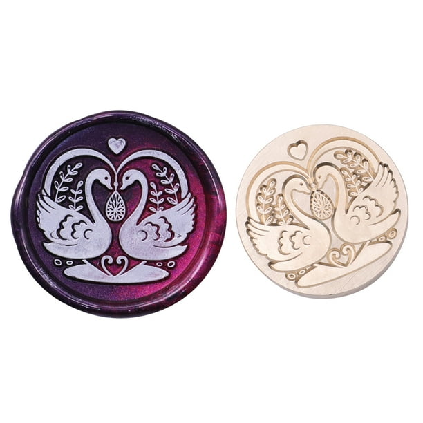 JShteea Cabeza Cobre Sello 25 Mm Cabeza Cobre Forma Redonda Clásica para Tarjeta Boda (SG92)