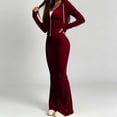 thumbnail image 3 of Iyufng 2 Piece Velvet Sets for Women Cropped Zip Up Hooded Jacket and Elastic Waist Flare Pants Tracksuit Outfit with Side Pockets, 3 of 6