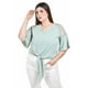 thumbnail image 1 of Blusa con nudo al frente Roman Fashion /Tallas Extras, 1813 (Pistache) verde claro 36, 1 of 5