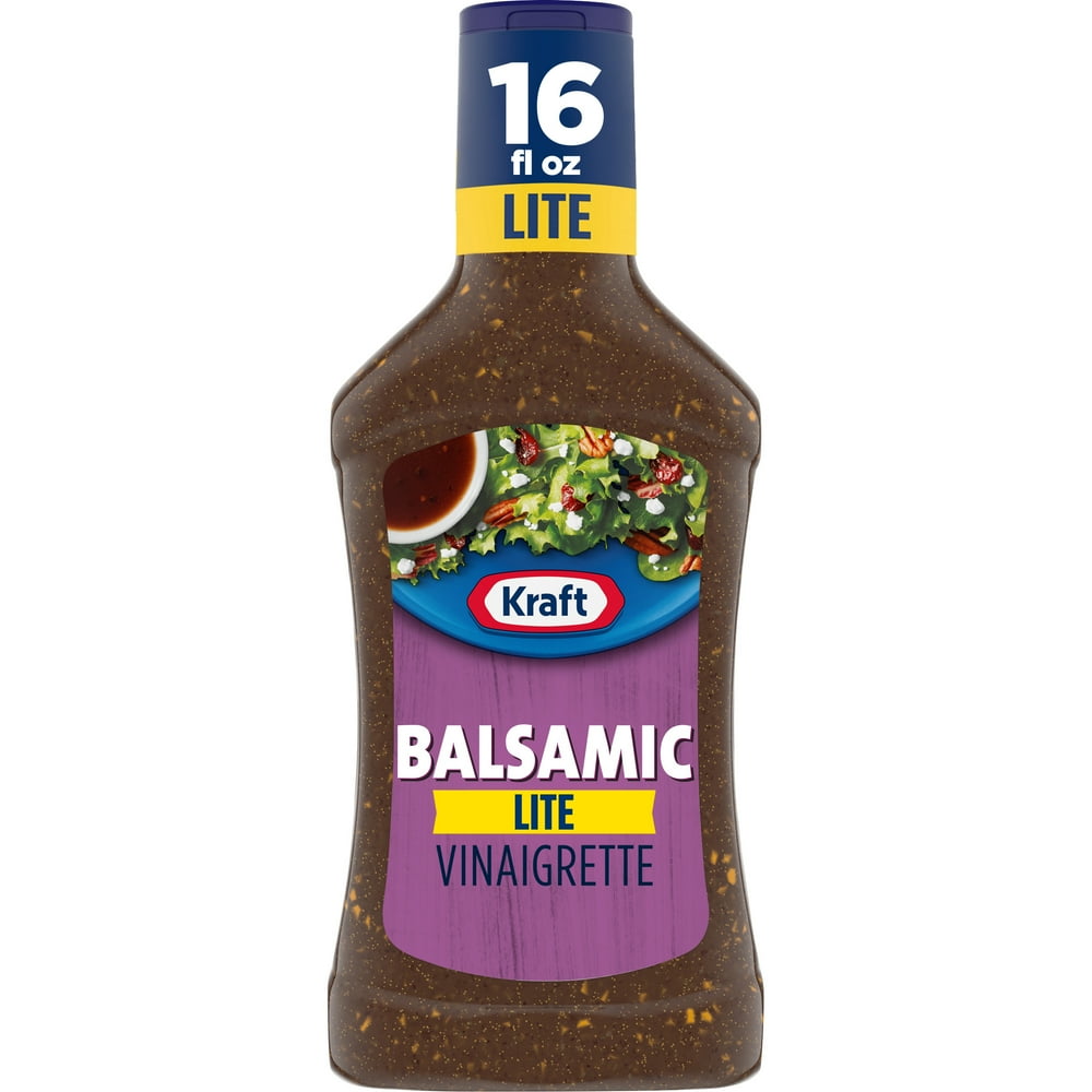 Kraft Balsamic Vinaigrette Lite Dressing, 16 fl oz Bottle