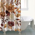 thumbnail image 4 of Waterproof Beautiful Colorful Floral Shower Curtain 72x72 Inch Boho Style Polyester Unique Shower Curtain for Bathroom Hotel Home Decor with 12 Plastic Hooks, 4 of 5