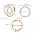 thumbnail image 2 of unbranded 3Ud Clips Dorados Para Camisas Anillos Decorativos Con Pedrería Para Complementar Vestuario, 2 of 7