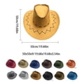 thumbnail image 2 of Minnieouse Gorras de vaquero Buena transpirabilidad Estilo occidental Sombrero Retro Caballero Juego de rol Suministros para disfraces Accesorios Sombreros naranja, 2 of 6