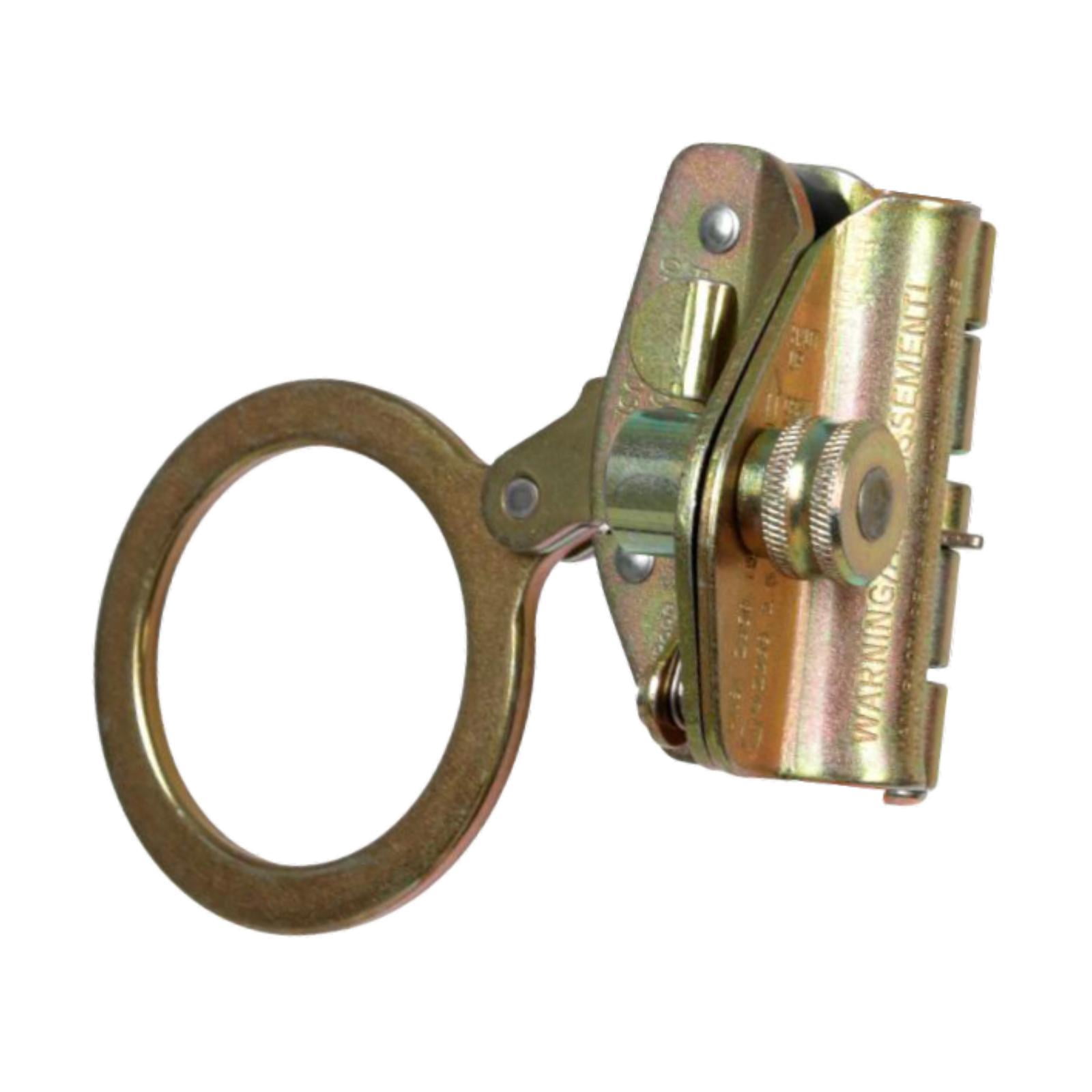 Wswqop Climb Self Locking Rope Grab Alloy Steel Stopper Removable Sturdy Blocker Arrest Style D