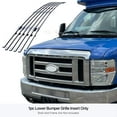 thumbnail image 3 of APS Compatible with Ford Econoline E-Series 2008-2014 Lower Bumper Stainless Steel Chrome 8x6 Billet Front Grill Grille Insert F66659C, 3 of 7