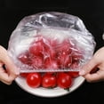 thumbnail image 1 of 100pcs Reusable Food Storage Lids Bags For Elastic Plate Silicone Lid Covers Sous Vide Bags For Kitchen Food Fresh Seal, 1 of 5