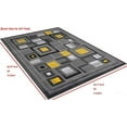 thumbnail image 4 of HR-Rugs Red Lava/Silver/Gray Abstract Geometric Modern Squares Pattern Area Rug 7'8" x 10'2", 4 of 7