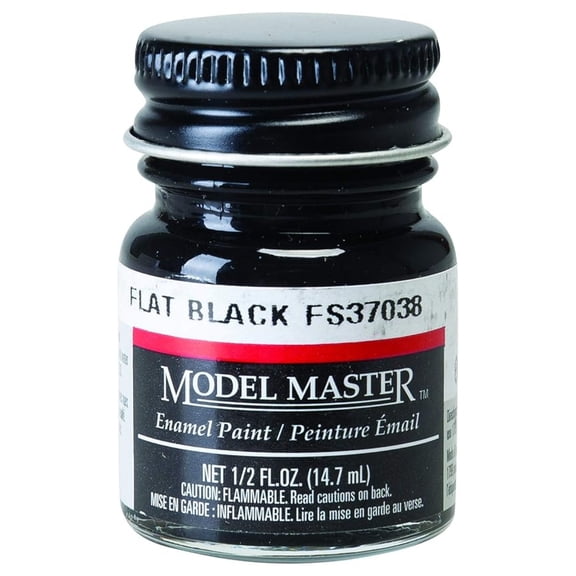 Testor Flat Black 1/2 oz Enamel Art Paint