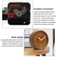 thumbnail image 3 of Reloj despertador creativo de madera maciza Reloj de mesa pequeño silencioso con aguja de madera de moda Reloj de registro, 3 of 6