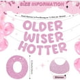 thumbnail image 3 of LZLINGMEI Set of 3 Pre Strung Older Wiser Hotter Glitter Banner Funny Birthday Banner for Women Birthday Party Decorations Birthday Sign Birthday Gift, 3 of 14