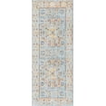 thumbnail image 3 of Unique Loom Tremolo Austin Rug Light Blue/Cream 4' x 10' Runner Border Bohemian Perfect For Bathroom Hallway Mud Room Laundry Room, 3 of 6