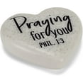 thumbnail image 2 of Lighthouse Christian Products 141251 Philippians 1-3 Praying for You No.40773 Cast Stone Sentiment Heart Plaque, 2 of 5