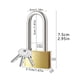thumbnail image 2 of Cerradura de latón sólida, cerradura de candado al aire libre, cerradura de llave de 2.95 pulgadas, armario de recogida del gimnasio de la escuela, valla, caja de herramientas, recogida de clavos, 2 of 6