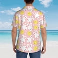 thumbnail image 6 of Goofa Rabbit And Chick Hawaiian Shirt for Men, Unisex Summer Beach Casual Short Sleeve Button Down Shirts,Aloha Tropical Floral print shirt-Small, 6 of 9