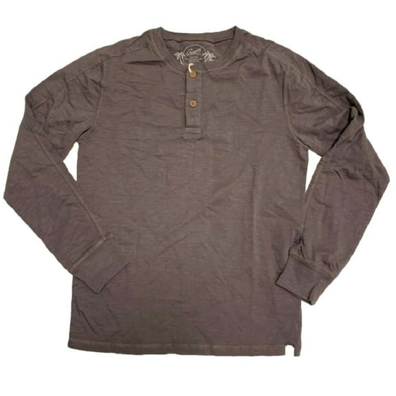Grayers Men's Copper Slub Henley 100% Cotton Gunmetal Grey (Medium)