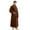 Brown, variant on Big & Tall Nightshirt Fleece Bathrobe Winter Warm Cozy Shawl Collar Long Sleeve Robe Soft Loungewear Kimono Spa Robe For Home Yellow