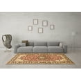 thumbnail image 3 of Ahgly Company Indoor Square Medallion Brown Traditional Area Rugs, 3' Square, 3 of 4