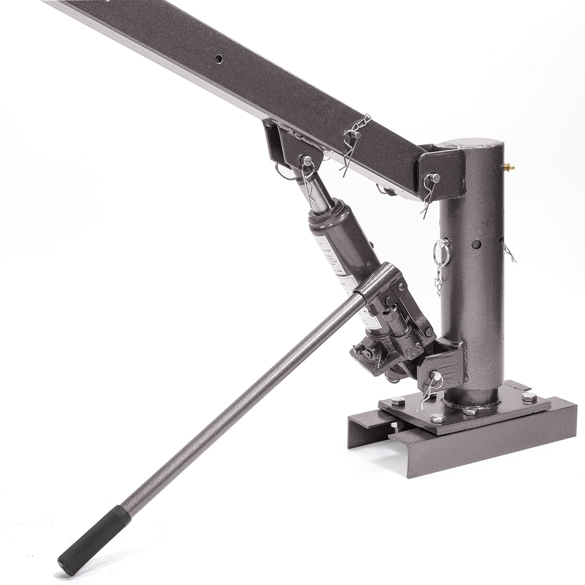 Stark USA Receiver Hitch Mounted Hydraulic Pickup Truck Crane, 1100LB Capacity, Low Profile, 360° Swivel, Four Boom Capacities of 500LB, 600LB, 700LB & 1100LB