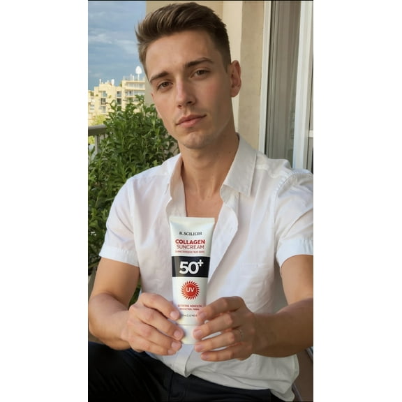 The image shows K. Solegio Collagen Sun Cream SPF 50 /PA   .