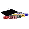 thumbnail image 3 of Acrylic 6 Sided Dices with Drawstring Bag Rounded Corner Spot Dices Polyhedral Dices Set D6 for Role Play Math Learning Table Games, 3 of 6