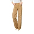 thumbnail image 3 of Risen Women's High Waist Fringe Hem Wide Leg Jeans, 3 of 11