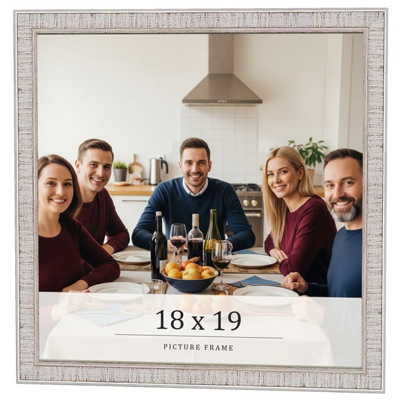 18x19 Frame White Real Wood Picture Frame Width 0.75 inches | Interior Frame Depth 0.5 inches |