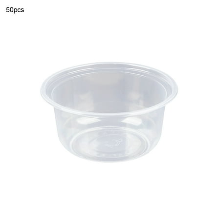 

BueatyH 50Pcs/Set 300/380/600/720ml Multi-use More Thicken Food Bowl Plastic Heat-resistant Round Shape Soup Bowl for Home
