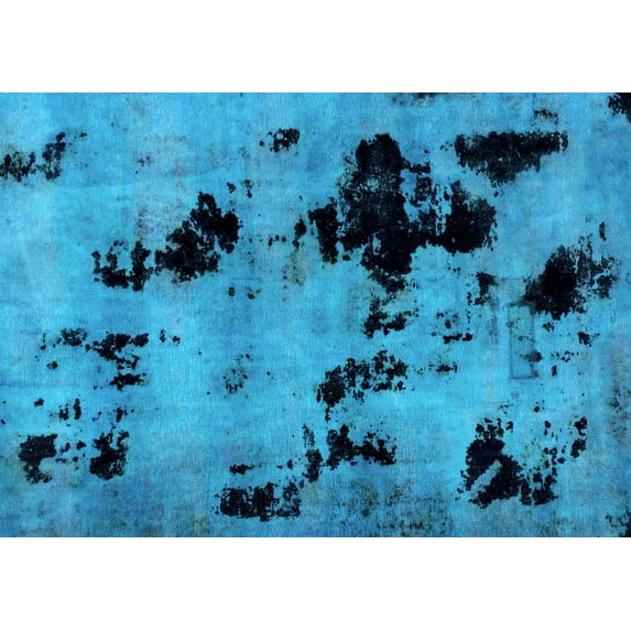 Ahgly Company Indoor Rectangle Abstract Light Blue Modern Area Rugs, 4' x 6'