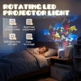 thumbnail image 3 of Dynamic Rotating LED Projector Light, Dimmable Projection Lamp - Gentle Glow for Sleep Relief, 3 of 7