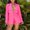 Hot Pink, variant on Blazer Jackets for Women,Ladies Fashion Casual Leather Wrinkled Elastic Autumn And Winter Two Piece Suit Women