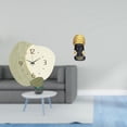 thumbnail image 2 of Reloj de pared silencioso de resina nórdico moderno reloj de pared estatua de mujer africana figura adorno diseño creativo adecuado para oficina decor, 2 of 8