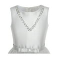 thumbnail image 4 of Girls Dress Silver Gray Bow Tie Sequin Party Princess 6, 4 of 8