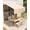 Khaki 10*8FT, variant on 10'x8' Retractable Awning, Waterproof Patio Awning, Sun Shade Awning with Manual Crank Handle, Aluminum Frame, 280 g/㎡ Polyester Fabric, for Deck, Porch, Balcony, Gray