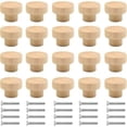 thumbnail image 1 of Tirador de Madera para Muebles 20 Piezas Pomos Redondos de Madera Natural Pomo para Muebles de Madera Pomo de Puerta de Madera Pomo para Cajón Adecuado para Armarios, Cajones, Armarios, Tocadores,, 1 of 5