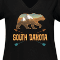 thumbnail image 4 of Inktastic South Dakota Vacation Bear Silhouette Women's Plus Size V-Neck T-Shirt, 4 of 5