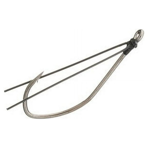 Trokar TK137W-2/0 6Pk Sz2 Weedless Pro-V Finesse Plat Black Hook