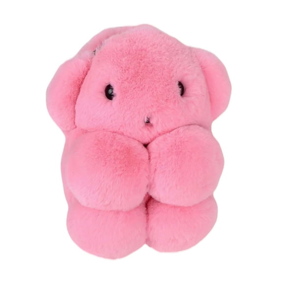 5Banglesandabow Bear Plush Purse Pink with Matching Plush Headband
