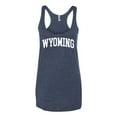thumbnail image 2 of Wild Bobby State of Wyoming College Style Women Tri-Blend Racerback Tank Top, 2 of 6