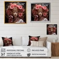 thumbnail image 4 of Designart "Melodies of Glamorous Woman in Pink and Gold I" Fashion Framed Wall Art Decor - Glam Pink Fashion Woman Bedroom Framed Canvas Wall Art, 4 of 6