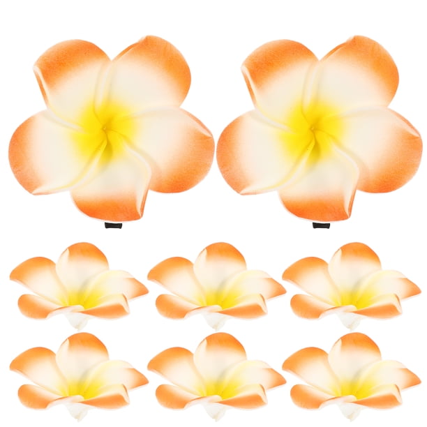 12 pinzas para el pelo con flores hawaianas, pinzas para el pelo con flores de plumeria, pinzas decorativas para el pelo para mujer