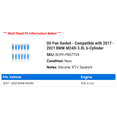 thumbnail image 2 of Oil Pan Gasket - Compatible with 2017 - 2021 BMW M240i 3.0L 6-Cylinder 2018 2019 2020, 2 of 2