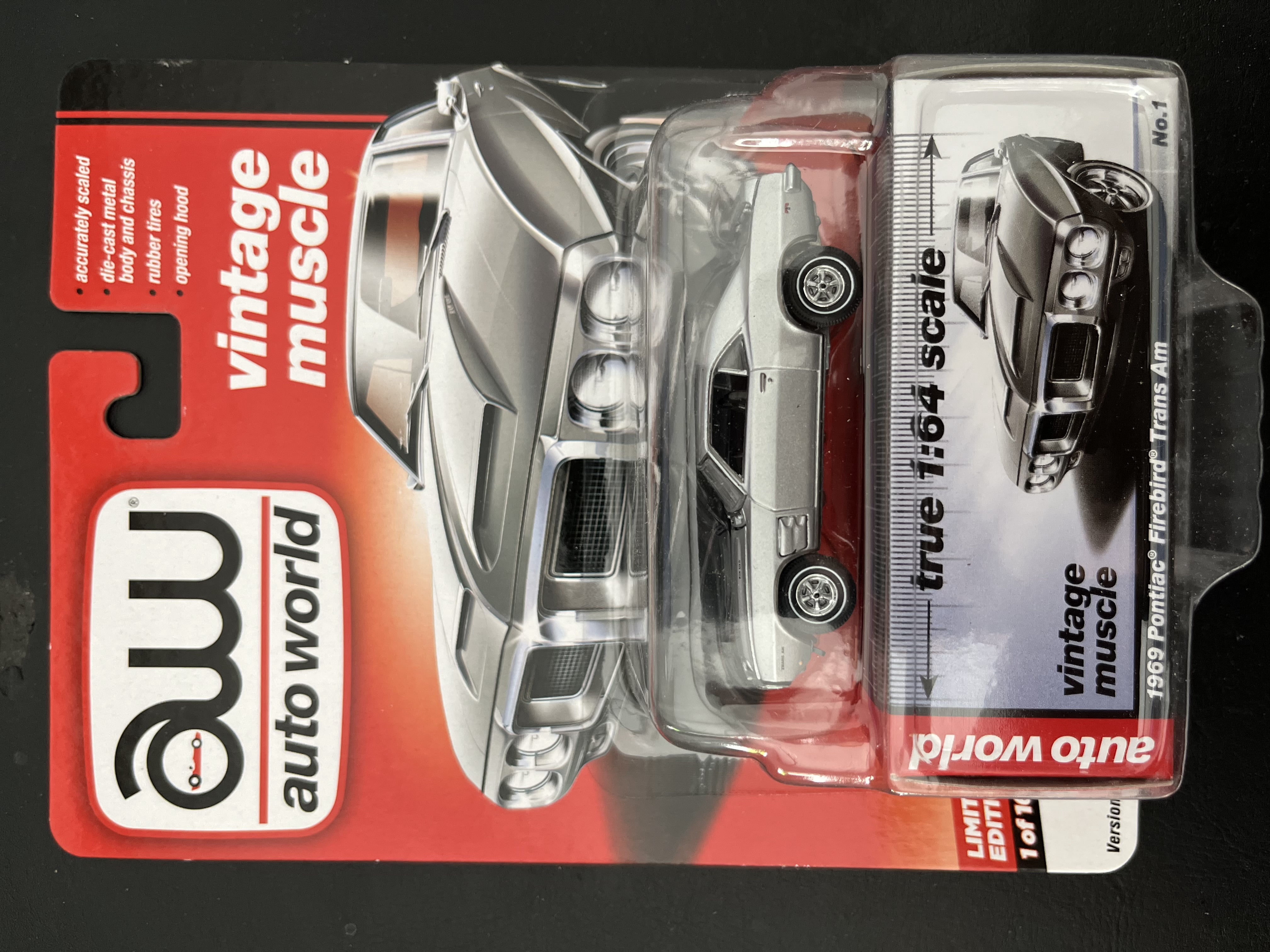 Modèle Réduit Auto World 1:64 - Pontiac Firebird 1969 Matador Red - Vintage Muscle