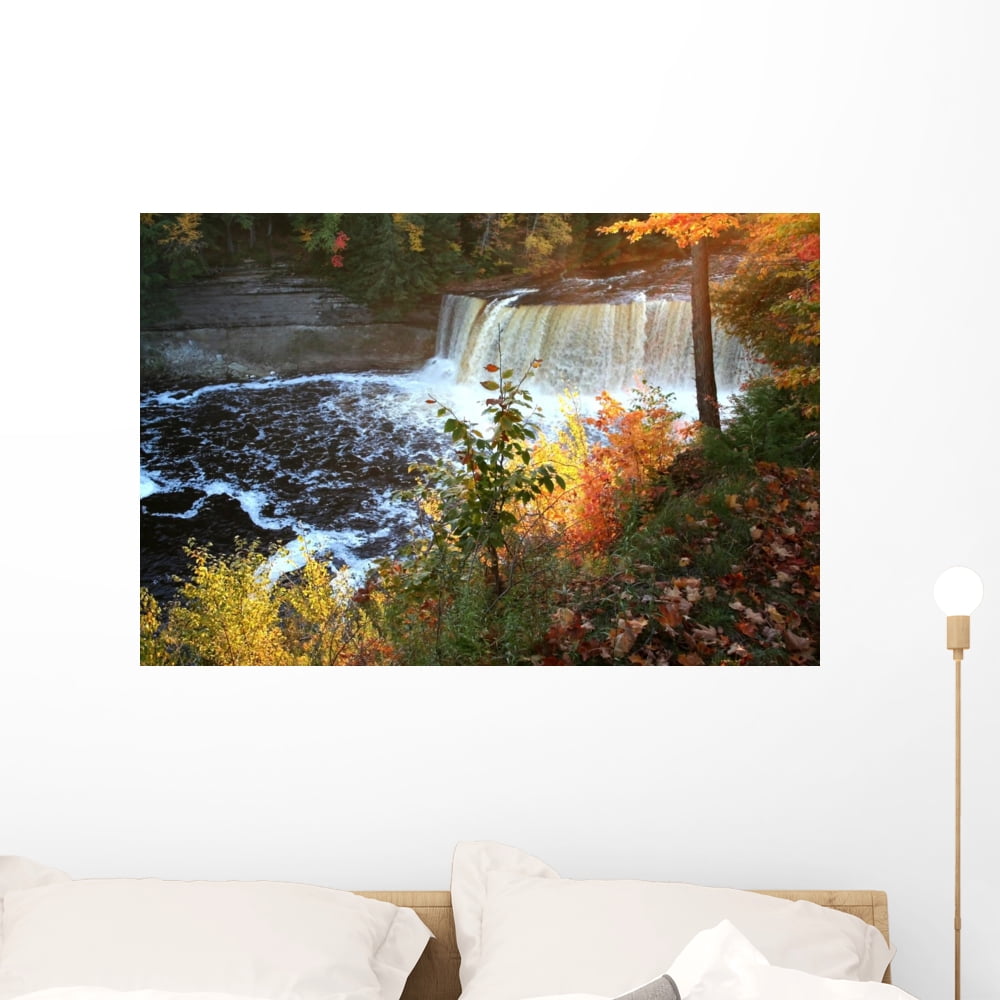 Upper Tahquamenon Water Falls Wall Mural by Wallmonkeys Peel and Stick ...